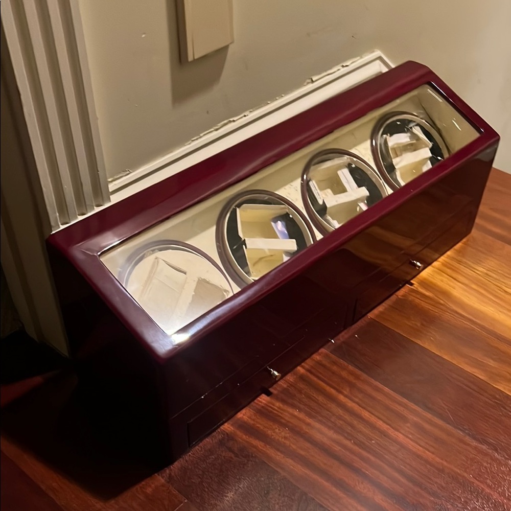 Red and White Jewelry Organizer with Sleek Design